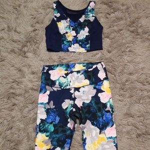 Matching floral gym set